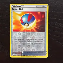 Great Ball 132/159 Pokemon Crown Zenith Sword & Shield Reverse Holo Uncommon NM - Image 1