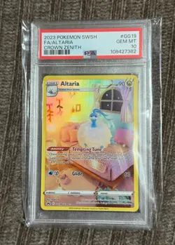 2023 POKEMON SWORD & SHIELD CROWN ZENITH #GG19 FULL ART/ALTARIA PSA 10 - Image 1