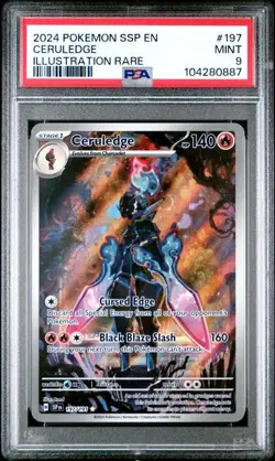 2024 Pokemon Surging Sparks 197/191 Ceruledge Illustration Rare PSA 9 - Image 1