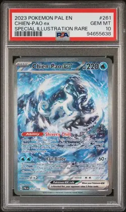 2023 Pokemon Paldea Evolved 261/193 Chien-Pao ex Special Illustration Rare PSA - Image 1