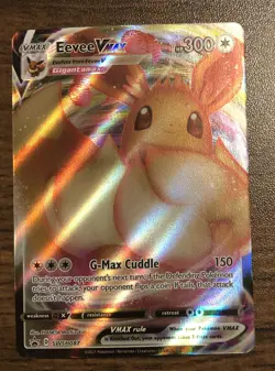 ULTRA RARE Eevee VMAX Pokemon SWSH087 Shining Fates Black Star Promo Holo NM - Image 1
