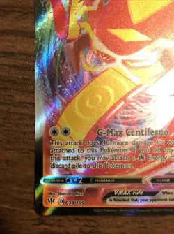 Pokemon TCG CENTISKORCH VMAX Darkness Ablaze 034/189 Ultra Rare Holo NM - Image 3