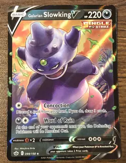 Galarian Slowking V Ultra Rare 099/198 Chilling Reign Pokemon TCG Mint/NM Holo - Image 1