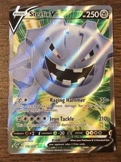 Pokemon TCG Steelix V 176/185 Vivid Voltage M/NM Ultra Rare Full Art NM/M - Image 1
