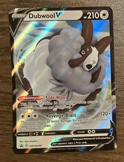 Dubwool V Ultra Rare SWSH049 Sword & Shield Promo Near Mint Pokemon TCG Holo - Image 1