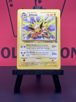Jolteon 20/64 Jungle Set Regular Rare 1999 WOTC Pokemon TCG MP - Image 2