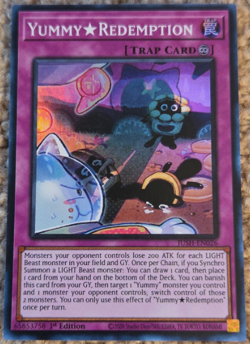Yugioh! - Yummy Redemption - JUSH-EN026 - Super Rare - 1'st Ed. NM - Image 1
