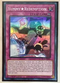 Yugioh! - Yummy Redemption - JUSH-EN026 - Super Rare - 1'st Ed. NM - Image 1