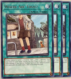 Yugioh - 3x Where Arf ThouU - JUSH-EN028 - Rare - 1'st Ed. - NM/M - Image 1