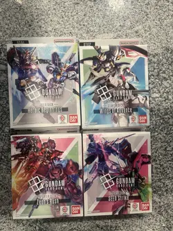 Gundam The Card Game Starter Deck. Set Of 4: ST01 ST02 ST03 ST04 - Image 1