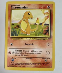 Pokemon Charmander 46/102 Base Set 1999 WOTC Vintage Card - Image 1