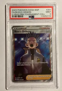 Boss's Orders Black Star Promo PSA 9 MINT 2023 Pokemon Premium Tournament #251 - Image 1