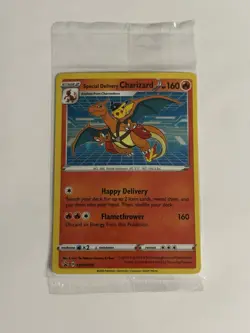 Pokemon TCG Special Delivery Charizard Black Star Promo Card SWSH075 Sealed - Image 1