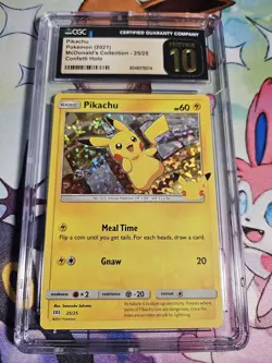 CGC 10 Pristine Pikachu Confetti Holofoil McDonald’s Promo Pokemon card 25/25 - Image 1