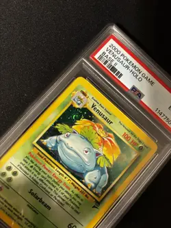 2000 Venusaur #18 Base Set 2 SWIRL Holo Pokemon Card Rare PSA 6 Fresh Slab - Image 3