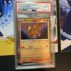 Charmander Pokemon SVP EN 151 Poster Collection 047 PSA 10 GEM MINT Holo Card - Image 1