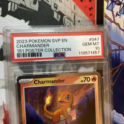 Charmander Pokemon SVP EN 151 Poster Collection 047 PSA 10 GEM MINT Holo Card - Image 3