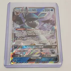 Pokemon Glaceon GX Card Stage 1 Holo SM147 Year 2018 - Image 1