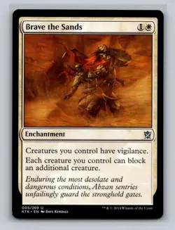Brave the Sands , Khans of Tarkir , Near Mint , MTG, FREE SHIPPING - Image 1