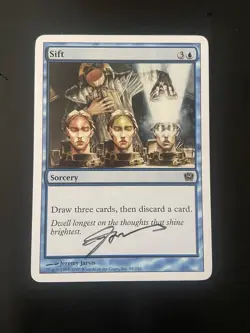 MTG Artist Signed Sift Sorcery Blue Ninth Edition 2005 - Image 1