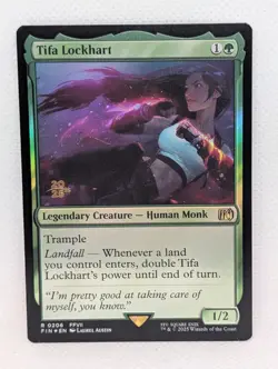 Tifa Lockhart FOIL MTG Magic Gathering FFVII Final Fantasy 7 Prerelease Promo NM - Image 1