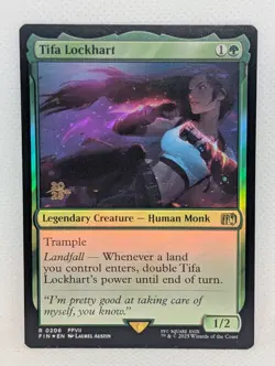 Tifa Lockhart FOIL MTG Magic Gathering FFVII Final Fantasy 7 Prerelease Promo NM - Image 1