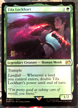 Tifa Lockhart FOIL MTG Magic Gathering FFVII Final Fantasy 7 Prerelease Promo NM - Image 2