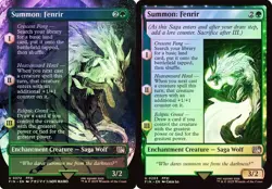 MAGIC FINAL FANTASY SUMMON: FENRIR (BORDERLESS FOIL) U 372 203 FIN MTG TCG SET - Image 1