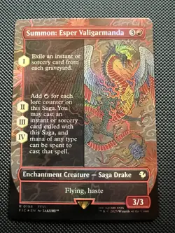 Summon: Esper Valigarmanda BORDERLESS FOIL | MTG Final Fantasy Commander FIC 198 - Image 1
