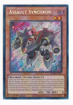 ASSAULT SYNCHRON 1ST EDITION SECRET RARE BLMR-EN003 NM YUGIOH! - Image 1