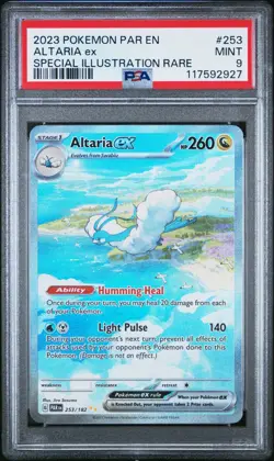 2023 POKEMON PAR EN-PARADOX RIFT SPECIAL ILLUSTRATION RARE #253 ALTARIA EX PSA 9 - Image 1