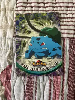 Topps Series 1 Holo Bulbasaur 01 Near Mint -Holo Pokemon Card- Black Logo (6s) - Image 5