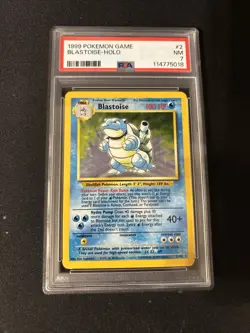 Blastoise Holo 002/102 Base Set Holo WotC Pokemon TCG PSA 7 - Image 1