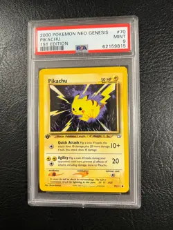 Pokemon Neo Genesis #70 - Pikachu - MINT - 1st Edition - PSA 9! - Image 2