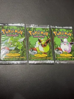 UNGRADED POKEMON JUNGLE 1ST FIRST EDITION BOOSTER PACK ART SET Sealed Complete - Image 2