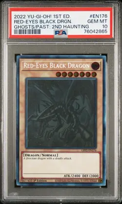 Yugioh - PSA 10 - Red-Eyes Black Dragon - Ghost Rare - GFP2-EN176 - MINT - Image 1