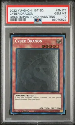 Yugioh - PSA 10 - Cyber Dragon - Ghost Rare - GFP2-EN178 - MINT - Image 1