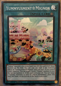 Yugioh! - Yummyusment☆Mignon - JUSH-EN023 - Super Rare - 1'st Ed. NM - Image 1