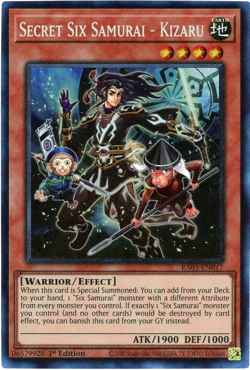 YuGiOh! Secret Six Samurai - Kizaru RA03-EN017 Prismatic Collector's Rare PCR - Image 1