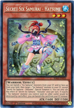 Yugioh! Secret Six Samurai - Hatsume RA03-EN016 Prismatic Collector's Rare PCR - Image 1