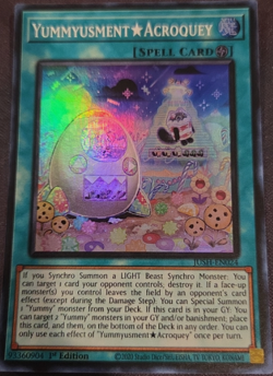 Yugioh! - Yummyusment Acroquey - JUSH-EN024 - Super Rare - 1'st Ed. NM - Image 1