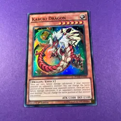 Kabuki Dragon Super Rare 1st Edition WSUP-EN049 Yugioh Trading Card TCG - Image 1