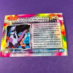 Topps The Battle Of Champions Holo 25 Mewtwo Strikes Back Pokemon Card Trading - Image 3