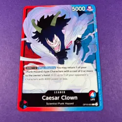 Caesar Clown OP10-002 One Piece Royal Blood Leader Trading Card TCG - Image 1