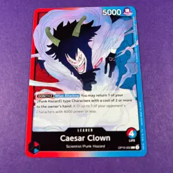 Caesar Clown OP10-002 One Piece Royal Blood Leader Trading Card TCG - Image 2