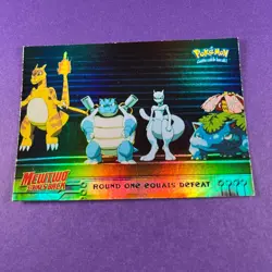 Topps Round One Equals Defeat 26 Mewtwo Strikes Back Pokemon Card Trading - Image 1