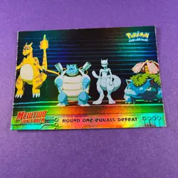 Topps Round One Equals Defeat 26 Mewtwo Strikes Back Pokemon Card Trading - Image 2
