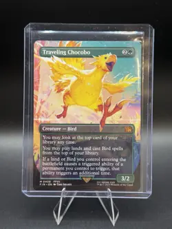 Final Fantasy Traveling Chocobo Borderless Regular Card #406. - Image 1