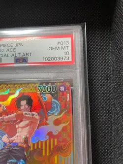 PSA 10 Portgas D Ace SP OP02-013 Special Alternate Art ONE PIECE CARD Japanese - Image 3