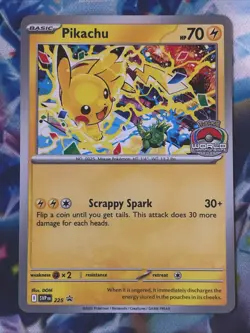 Pikachu -SVP EN 225 - Promo 2025 World Championships Pokemon Card Worlds - Image 1